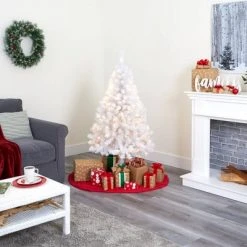 5ft Nearly Natural Pre-Lit LED White Artificial Christmas Tree Clear Lights -Christmas Trees Sales Store unnamed file 2729