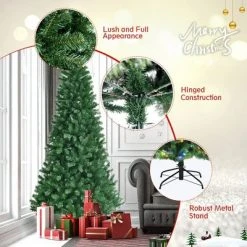 Costway 8ft Pre-lit Hinged Christmas Tree with Remote Control & 9 Lighting Modes -Christmas Trees Sales Store unnamed file 2739