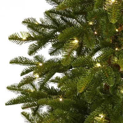 7ft Nearly Natural Pre-Lit LED Slim Alaskan Alpine Artificial Christmas Tree Clear Lights 2 7ft Nearly Natural Pre-Lit LED Slim Alaskan Alpine Artificial Christmas Tree Clear Lights - Image 2
