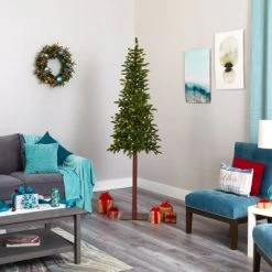 7ft Nearly Natural Pre-Lit LED Slim Alaskan Alpine Artificial Christmas Tree Clear Lights 12 7ft Nearly Natural Pre-Lit LED Slim Alaskan Alpine Artificial Christmas Tree Clear Lights -Christmas Trees Sales Store unnamed file 2797