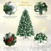 Tangkula Happygrill Lifelike Christmas Pine Tree, Artificial Hinged Xmas Tree W/ Pine Needles & PVC Tips