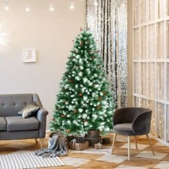 Tangkula Happygrill Lifelike Christmas Pine Tree, Artificial Hinged Xmas Tree W/ Pine Needles & PVC Tips 17 Tangkula Happygrill Lifelike Christmas Pine Tree, Artificial Hinged Xmas Tree W/ Pine Needles & PVC Tips -Christmas Trees Sales Store unnamed file 2817