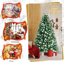 Tangkula Happygrill Lifelike Christmas Pine Tree, Artificial Hinged Xmas Tree W/ Pine Needles & PVC Tips 18 Tangkula Happygrill Lifelike Christmas Pine Tree, Artificial Hinged Xmas Tree W/ Pine Needles & PVC Tips -Christmas Trees Sales Store unnamed file 2818