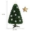 Costway 3FT Pre-Lit Fiber Optic Christmas Tree Multicolor Lights