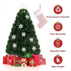 Costway 3FT Pre-Lit Fiber Optic Christmas Tree Multicolor Lights 11 Costway 3FT Pre-Lit Fiber Optic Christmas Tree Multicolor Lights -Christmas Trees Sales Store unnamed file 2827