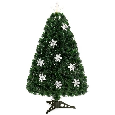 Costway 3FT Pre-Lit Fiber Optic Christmas Tree Multicolor Lights 8 Costway 3FT Pre-Lit Fiber Optic Christmas Tree Multicolor Lights - Image 8