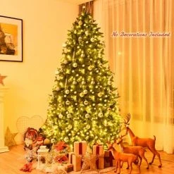 Costway 7.5ft Pre-lit PVC Christmas Fir Tree 8 Flash Mode -Christmas Trees Sales Store unnamed file 2860