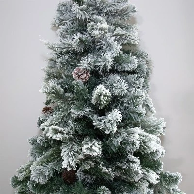 Home Heritage Artificial Half Christmas Tree Prelit with White LED Lights, PVC Foliage Tips, Metal Stand, Green 3 Home Heritage Artificial Half Christmas Tree Prelit with White LED Lights, PVC Foliage Tips, Metal Stand, Green - Image 3