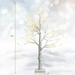 Costway Set of 2 Pre-lit White Twig Birch Tree Battery Powered 2FT for Christmas -Christmas Trees Sales Store unnamed file 289