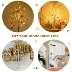Costway Set of 2 Pre-lit White Twig Birch Tree Battery Powered 2FT for Christmas -Christmas Trees Sales Store unnamed file 291