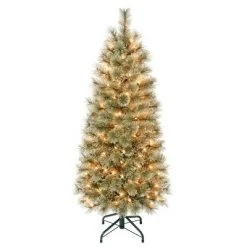 National Tree Company Pre-Lit Slim Arcadia Cashmere Pine Hinged Artificial Christmas Tree Clear Lights 6 National Tree Company Pre-Lit Slim Arcadia Cashmere Pine Hinged Artificial Christmas Tree Clear Lights -Christmas Trees Sales Store unnamed file 2914