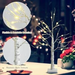 Costway Set of 2 Pre-lit White Twig Birch Tree Battery Powered 2FT for Christmas -Christmas Trees Sales Store unnamed file 294