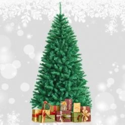 Tangkula Happygrill Realistic Glittery Christmas Tree Iridescent Hinged Pine Tree W/ PVC & PET Leaves -Christmas Trees Sales Store unnamed file 3031