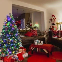 Tangkula Hinged Life-Like Christmas Tree W/ LED Lights Pre-Lit Artificial Xmas Tree W/ PE & PVC Leaves 20 Tangkula Hinged Life-Like Christmas Tree W/ LED Lights Pre-Lit Artificial Xmas Tree W/ PE & PVC Leaves -Christmas Trees Sales Store unnamed file 3056