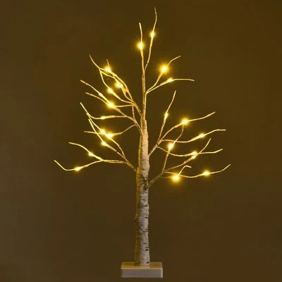 Costway 2ft Pre-lit White Twig Birch Tree Battery Powered for Christmas Holiday 9 Costway 2ft Pre-lit White Twig Birch Tree Battery Powered for Christmas Holiday - Image 9
