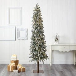 7.5ft Nearly Natural Pre-Lit LED Flocked Washington Alpine Slim Artificial Christmas Tree Warm White Lights 9 7.5ft Nearly Natural Pre-Lit LED Flocked Washington Alpine Slim Artificial Christmas Tree Warm White Lights -Christmas Trees Sales Store unnamed file 3150