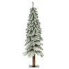 4ft Haute Decor Pre-Lit LED Lightly Flocked Alpine Artificial Christmas Tree White Lights