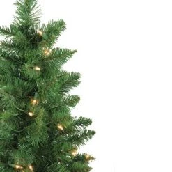 Northlight Set of 2 Pre-Lit Whitmire Pine Potted Artificial Christmas Trees 4' - Clear Lights