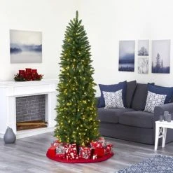 6.5ft Nearly Natural Pre-Lit LED Mountain Pine Artificial Christmas Tree Clear Lights -Christmas Trees Sales Store unnamed file 3228