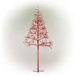 Alpine Corporation Alpine Festive Artificial Christmas Tree with Warm White LED Lights Red 14 Alpine Corporation Alpine Festive Artificial Christmas Tree with Warm White LED Lights Red -Christmas Trees Sales Store unnamed file 324