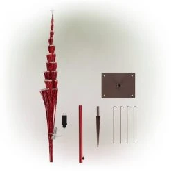 Alpine Corporation Alpine Festive Artificial Christmas Tree with Warm White LED Lights Red 15 Alpine Corporation Alpine Festive Artificial Christmas Tree with Warm White LED Lights Red -Christmas Trees Sales Store unnamed file 325