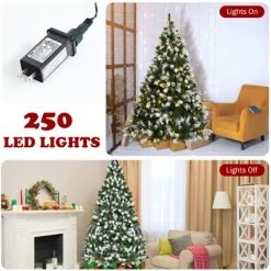 Tangkula 6ft Pre-lit Snowy Christmas Tree Pre-strung Xmas Decoration Tree w/ 250 Warm White LED Lights & 818 PVC Tips 14 Tangkula 6ft Pre-lit Snowy Christmas Tree Pre-strung Xmas Decoration Tree w/ 250 Warm White LED Lights & 818 PVC Tips -Christmas Trees Sales Store unnamed file 3254