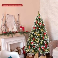 Tangkula 6ft Pre-lit Snowy Christmas Tree Pre-strung Xmas Decoration Tree w/ 250 Warm White LED Lights & 818 PVC Tips 17 Tangkula 6ft Pre-lit Snowy Christmas Tree Pre-strung Xmas Decoration Tree w/ 250 Warm White LED Lights & 818 PVC Tips -Christmas Trees Sales Store unnamed file 3257