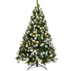Tangkula 6ft Pre-lit Snowy Christmas Tree Pre-strung Xmas Decoration Tree w/ 250 Warm White LED Lights & 818 PVC Tips 21 Tangkula 6ft Pre-lit Snowy Christmas Tree Pre-strung Xmas Decoration Tree w/ 250 Warm White LED Lights & 818 PVC Tips -Christmas Trees Sales Store unnamed file 3261