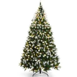 Tangkula 6ft Pre-lit Snowy Christmas Tree Pre-strung Xmas Decoration Tree w/ 250 Warm White LED Lights & 818 PVC Tips 22 Tangkula 6ft Pre-lit Snowy Christmas Tree Pre-strung Xmas Decoration Tree w/ 250 Warm White LED Lights & 818 PVC Tips -Christmas Trees Sales Store unnamed file 3262