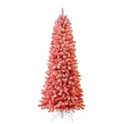 Home Heritage Anson 7-Foot Pencil Pine Flocked Artificial Christmas Tree Prelit with 300 White Microdot LED Lights, 747 PVC Foliage Tips, Stand 12 Home Heritage Anson 7-Foot Pencil Pine Flocked Artificial Christmas Tree Prelit with 300 White Microdot LED Lights, 747 PVC Foliage Tips, Stand -Christmas Trees Sales Store unnamed file 3277