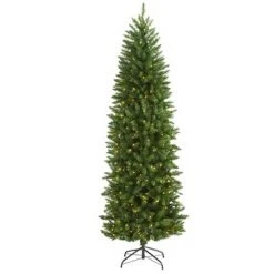 Nearly Natural Pre-Lit LED Slim Green Mountain Pine Artificial Christmas Tree Clear Lights -Christmas Trees Sales Store unnamed file 3284
