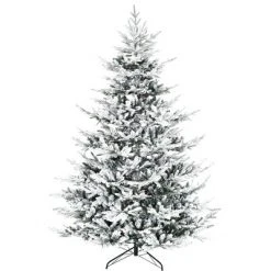 HOMCOM 8 Foot Pine Snow Flocked Artificial Christmas Tree with 1479 Realistic Cedar Branches, Auto Open, Home Holiday Decoration, Green 7 HOMCOM 8 Foot Pine Snow Flocked Artificial Christmas Tree with 1479 Realistic Cedar Branches, Auto Open, Home Holiday Decoration, Green -Christmas Trees Sales Store unnamed file 3290