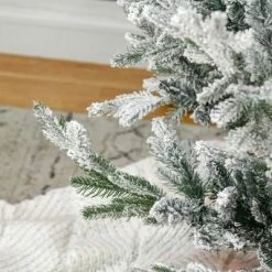 HOMCOM 8 Foot Pine Snow Flocked Artificial Christmas Tree with 1479 Realistic Cedar Branches, Auto Open, Home Holiday Decoration, Green 8 HOMCOM 8 Foot Pine Snow Flocked Artificial Christmas Tree with 1479 Realistic Cedar Branches, Auto Open, Home Holiday Decoration, Green -Christmas Trees Sales Store unnamed file 3291