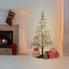 Alpine Corporation 5ft Alpine Silver Artificial Christmas Tree with Warm White LED Lights Silver