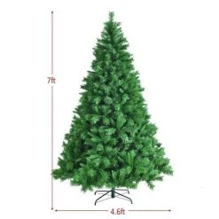 Costway 7ft Pre-Lit Artificial Hinged Christmas Tree w/8 Modes LED Lights and Foot Pedal -Christmas Trees Sales Store unnamed file 3317