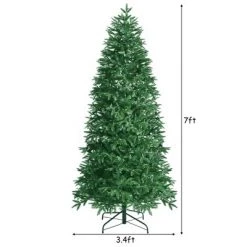 Costway 7ft Pre-lit Hinged Christmas Tree w/ 450 LED Lights & 9 Dynamic Effects -Christmas Trees Sales Store unnamed file 3326
