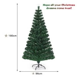 Costway Fiber Optic 6'Pre-Lit Artificial Christmas Tree 230 Lights Top -Christmas Trees Sales Store unnamed file 3340