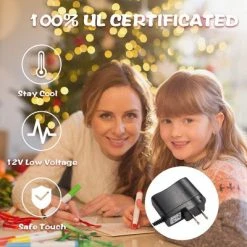 Tangkula 3' Artificial Christmas Tree Pre-Lit LED and Fiber Optic w/ Snowflakes -Christmas Trees Sales Store unnamed file 3358