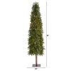 7ft Nearly Natural Pre-Lit Grand Alpine Slim Artificial Christmas Tree Clear Lights