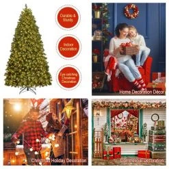 Costway Pre-Lit PVC Christmas Tree 7Ft Spruce Hinged 700 LED Lights 9 Costway Pre-Lit PVC Christmas Tree 7Ft Spruce Hinged 700 LED Lights -Christmas Trees Sales Store unnamed file 3390