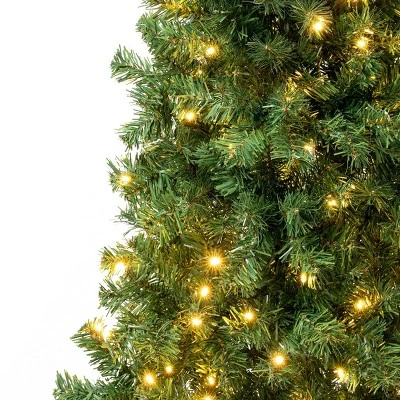 National Tree Company Pre-Lit LED Slim Linden Spruce Artificial Christmas Tree Warm White Lights 2 National Tree Company Pre-Lit LED Slim Linden Spruce Artificial Christmas Tree Warm White Lights - Image 2