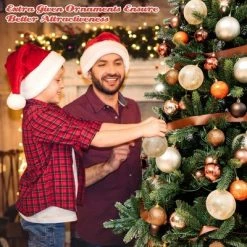 Costway 7.5FT Pre-Lit Artificial Christmas Tree 1242 Tips w/100 Ornaments and 250 Lights -Christmas Trees Sales Store unnamed file 3433