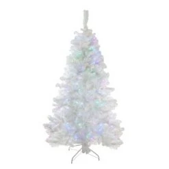 Northlight 6.5' Prelit Artificial Christmas Tree LED Single Plug Medium Iridescent Pine White - Multi Lights