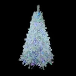 Northlight 6.5' Prelit Artificial Christmas Tree LED Single Plug Medium Iridescent Pine White - Multi Lights -Christmas Trees Sales Store unnamed file 3478