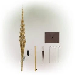 Alpine Corporation 5ft Alpine Festive Golden Artificial Christmas Tree with Warm White LED Lights -Christmas Trees Sales Store unnamed file 348