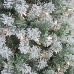 Northlight 7.5' Prelit Artificial Christmas Tree Flocked Winema Pine - Clear Lights