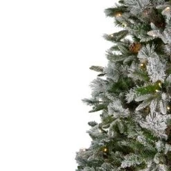 Northlight 6.5' Prelit Artificial Christmas Tree Flocked Mixed Colorado Pine - Clear LED Lights 9 Northlight 6.5' Prelit Artificial Christmas Tree Flocked Mixed Colorado Pine - Clear LED Lights -Christmas Trees Sales Store unnamed file 3533