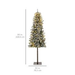 Best Choice Products Pre-Lit Snow Flocked Pencil Alpine Christmas Tree Holiday Decoration w/ LED Lights, Stand 13 Best Choice Products Pre-Lit Snow Flocked Pencil Alpine Christmas Tree Holiday Decoration w/ LED Lights, Stand -Christmas Trees Sales Store unnamed file 354