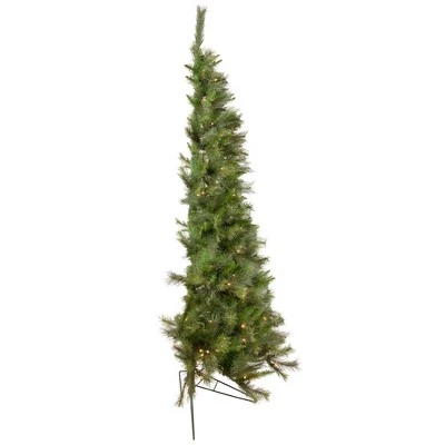 Northlight 7.5' Prelit Artificial Christmas Tree Half Wall Canyon Pine - Clear Lights 3 Northlight 7.5' Prelit Artificial Christmas Tree Half Wall Canyon Pine - Clear Lights - Image 3