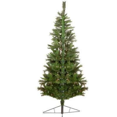 Northlight 7.5' Prelit Artificial Christmas Tree Half Wall Canyon Pine - Clear Lights 6 Northlight 7.5' Prelit Artificial Christmas Tree Half Wall Canyon Pine - Clear Lights - Image 6
